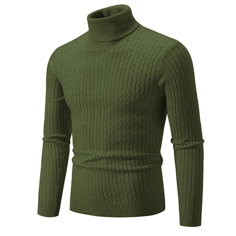 Slim Fit High Neck Turtleneck Sweater
