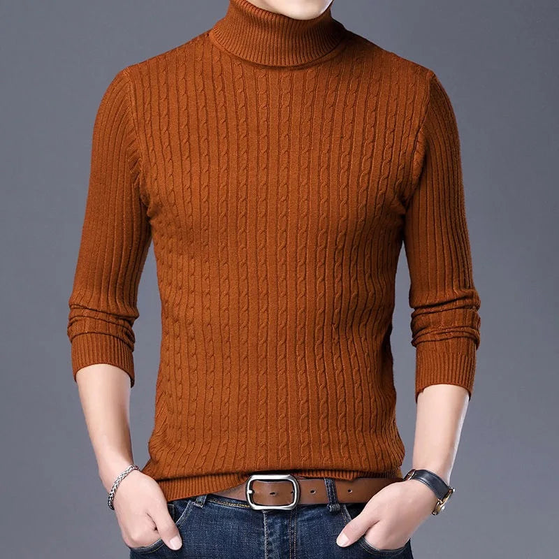 Slim Fit High Neck Turtleneck Sweater
