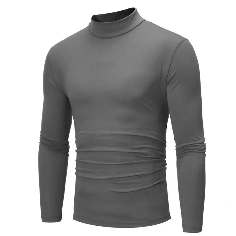 Slim Fit Mock Neck Winter Sweater
