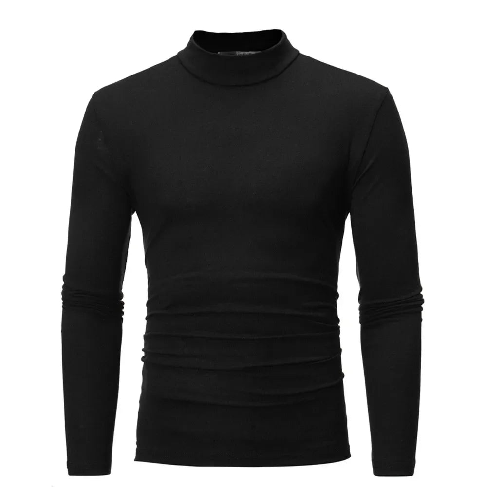 Slim Fit Mock Neck Winter Sweater
