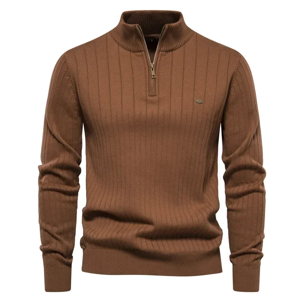 Slim Fit Half High Neck Sweater

