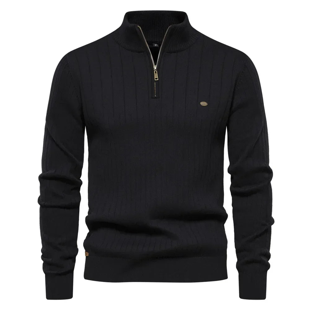 Slim Fit Half High Neck Sweater
