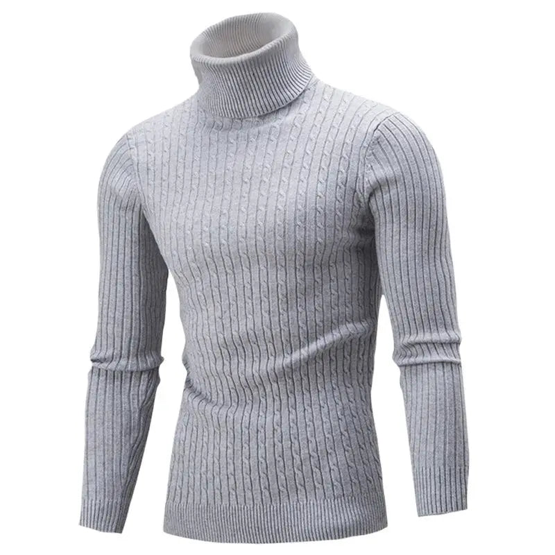 Slim Fit Turtleneck Knitted Sweater
