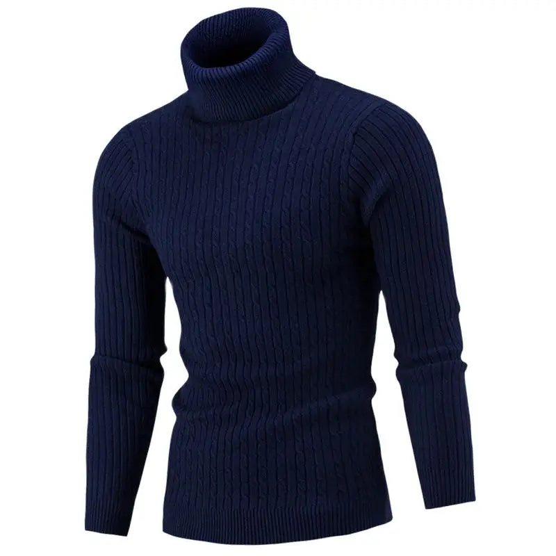 Slim Fit Turtleneck Knitted Sweater
