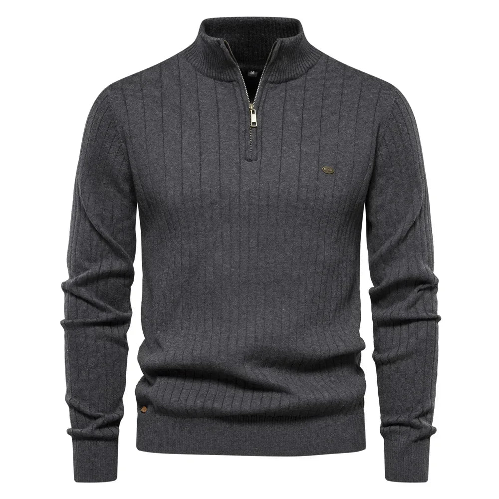 Slim Fit Half High Neck Sweater
