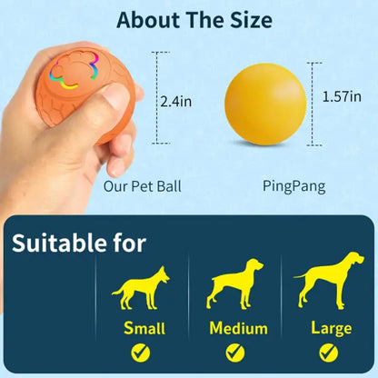 Smart Pet Interactive Rechargeable Led Light Up Ball Toy