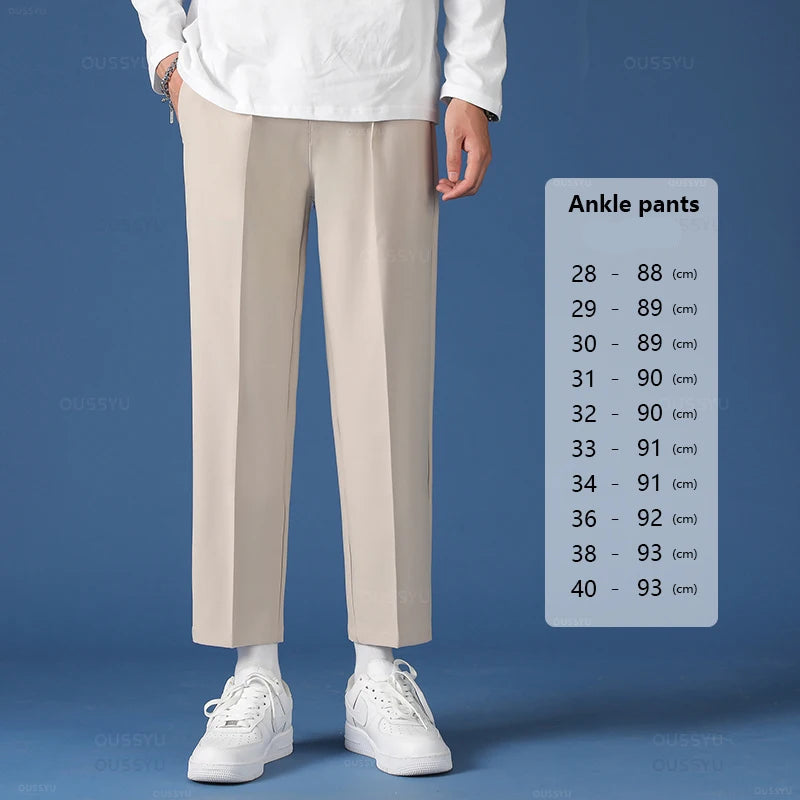 Spring/Summer Smooth Korean Business Suit Pants
