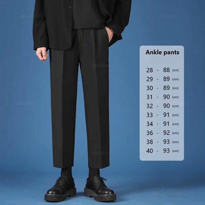 Spring/Summer Smooth Korean Business Suit Pants
