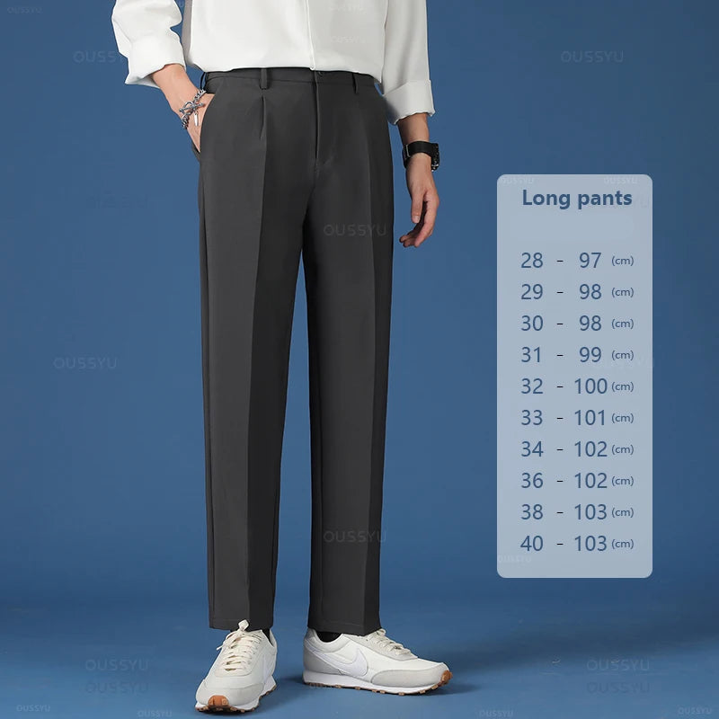 Spring/Summer Smooth Korean Business Suit Pants
