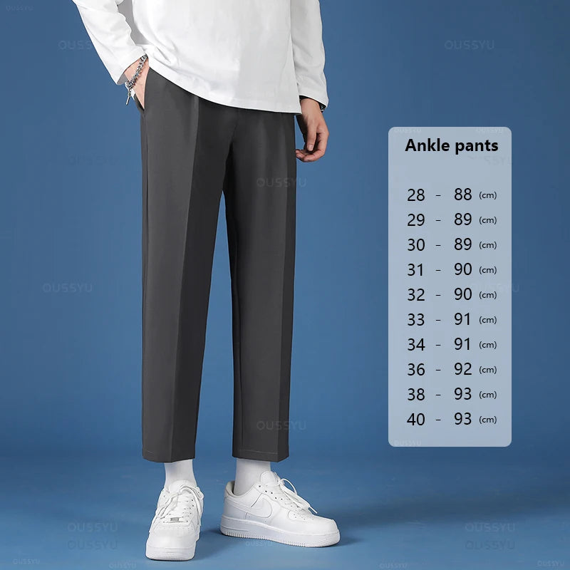Spring/Summer Smooth Korean Business Suit Pants
