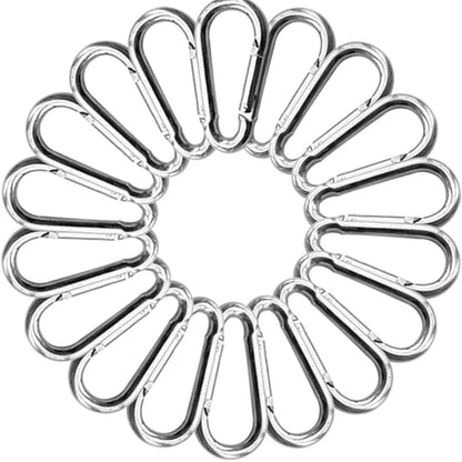 10/20/30Pcs Mini Aluminum Carabiner Keychains - D-Ring Clips, Snap Hooks
