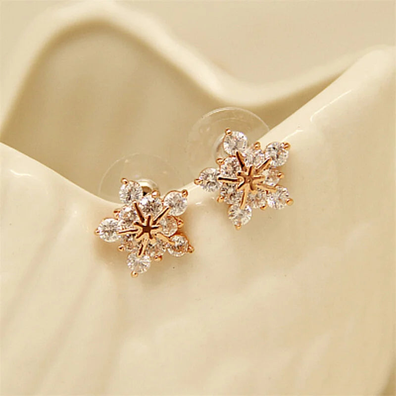 Snowflake Earrings Christmas New Year Jewelry