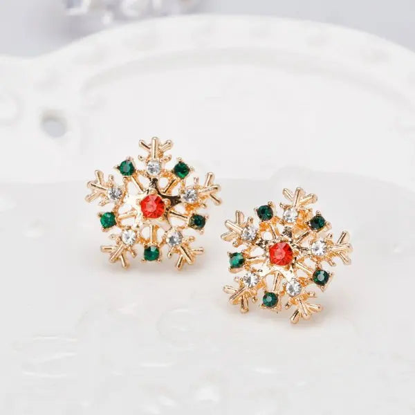 Snowflake Earrings Christmas New Year Jewelry