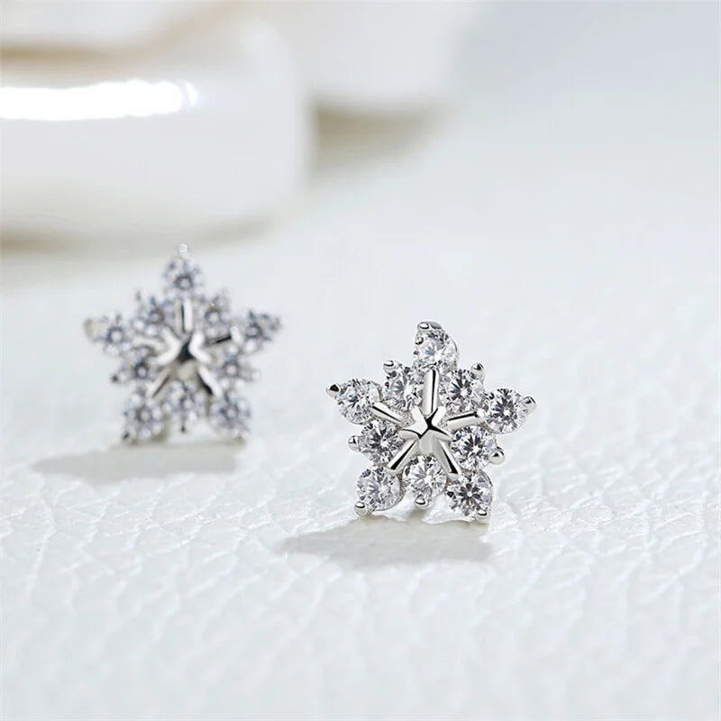 Snowflake Earrings Christmas New Year Jewelry