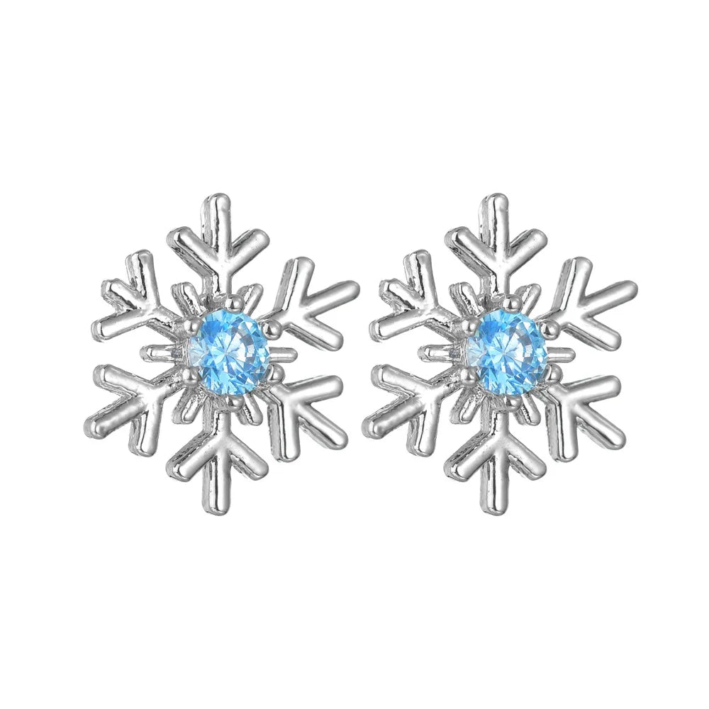 Snowflake Earrings Christmas New Year Jewelry