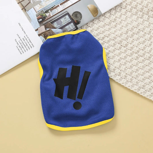 Soft Crew Neck Letter Print Dog Puffer Vest