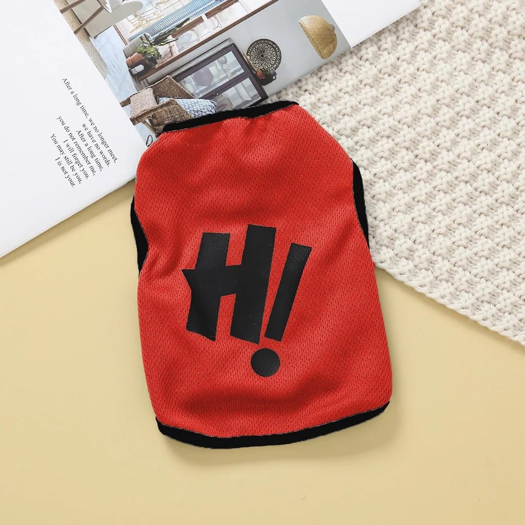 Soft Crew Neck Letter Print Dog Puffer Vest