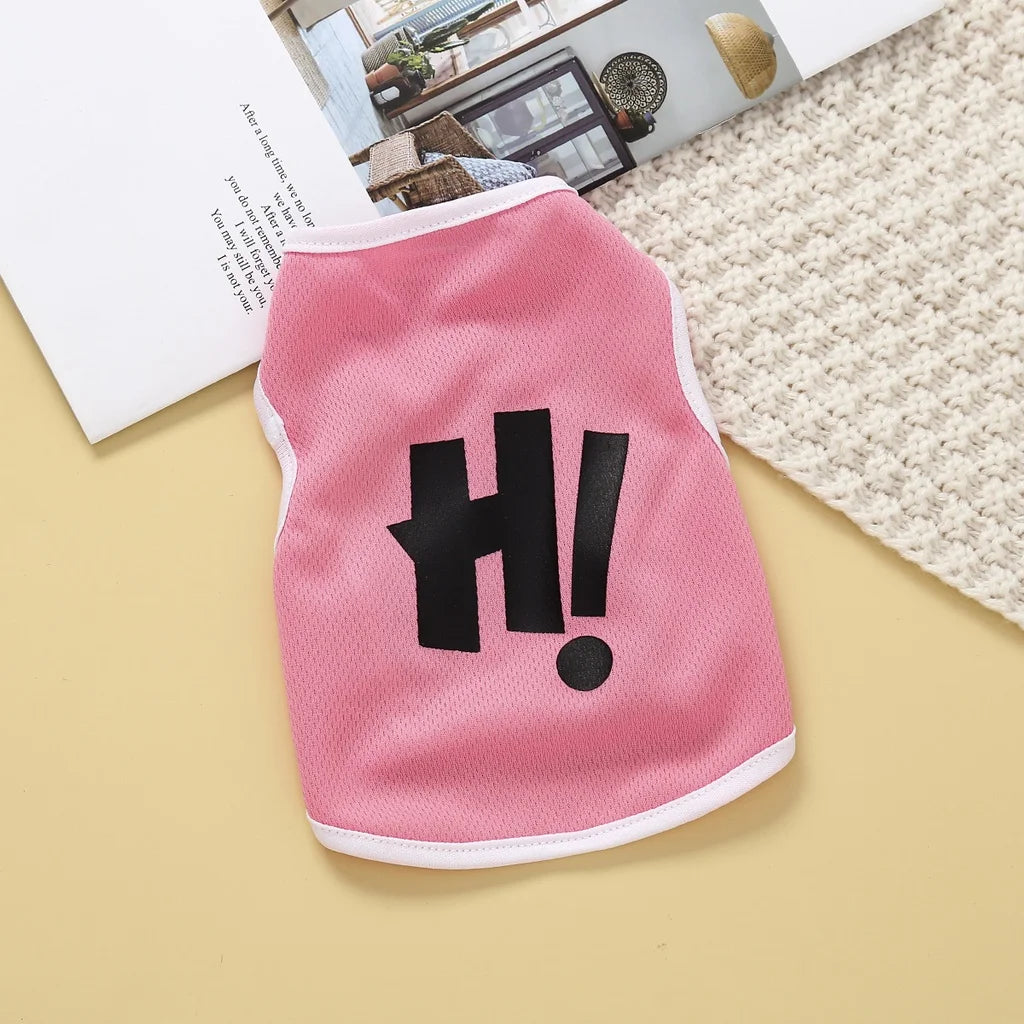 Soft Crew Neck Letter Print Dog Puffer Vest