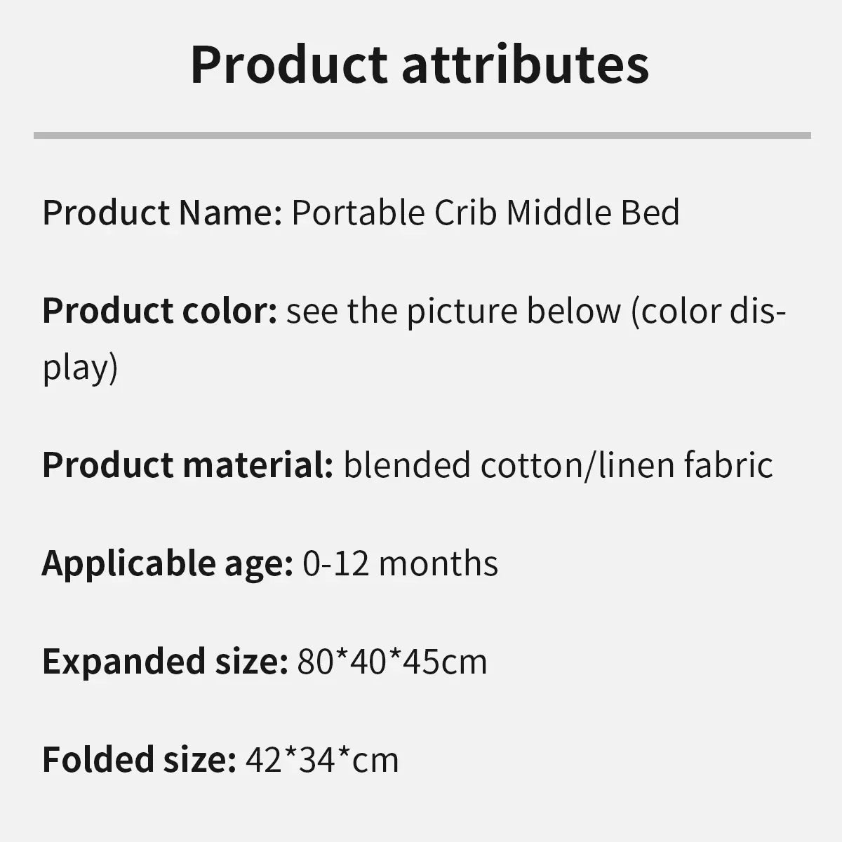 Soft Portable Baby Bed

