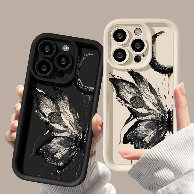 Soft TPU Butterfly Painted Phone Case For Iphone 11