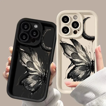 Soft TPU Butterfly Painted Phone Case For Iphone 11