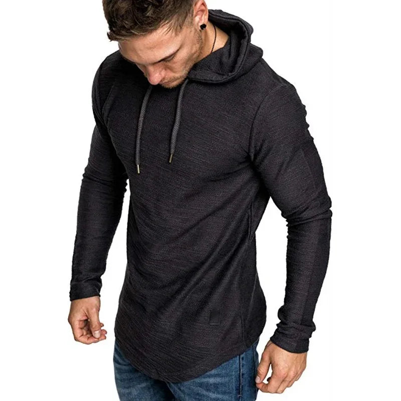 Solid Color Hooded Sweatshirt- Lightweight & Breathable

