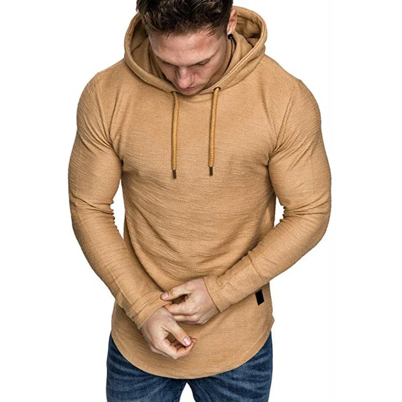 Solid Color Hooded Sweatshirt- Lightweight & Breathable

