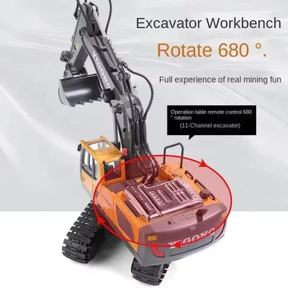 Light and Sound Remote Control Excavator Toy