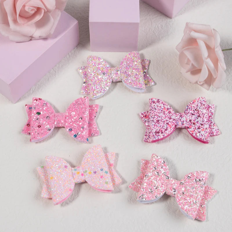 Sparkly bows hair clips

