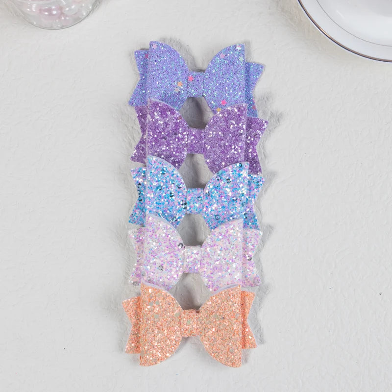 Sparkly bows hair clips

