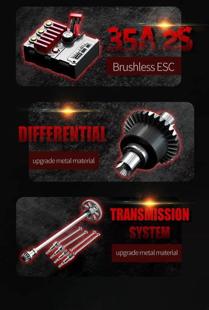 High-Speed 1:16 Brushless RC Off-Road Car