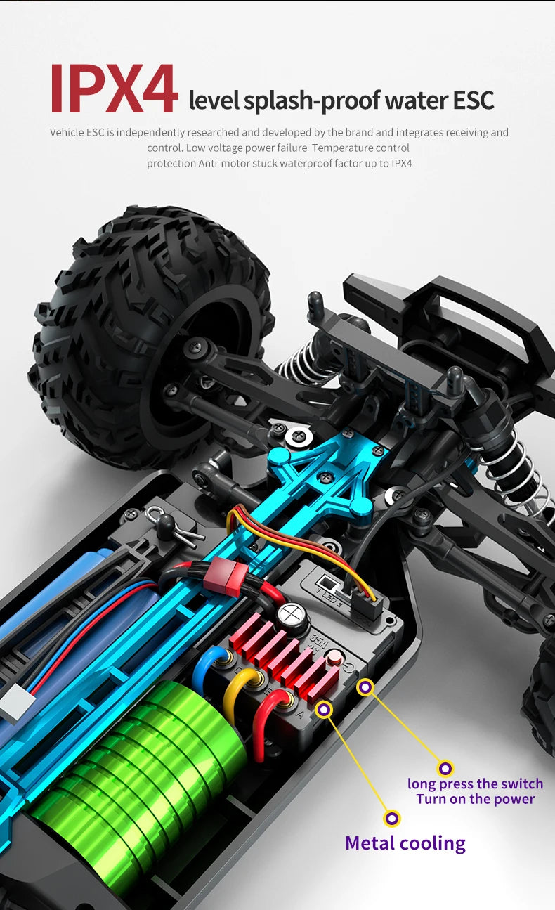 High-Speed 1:16 Brushless RC Off-Road Car