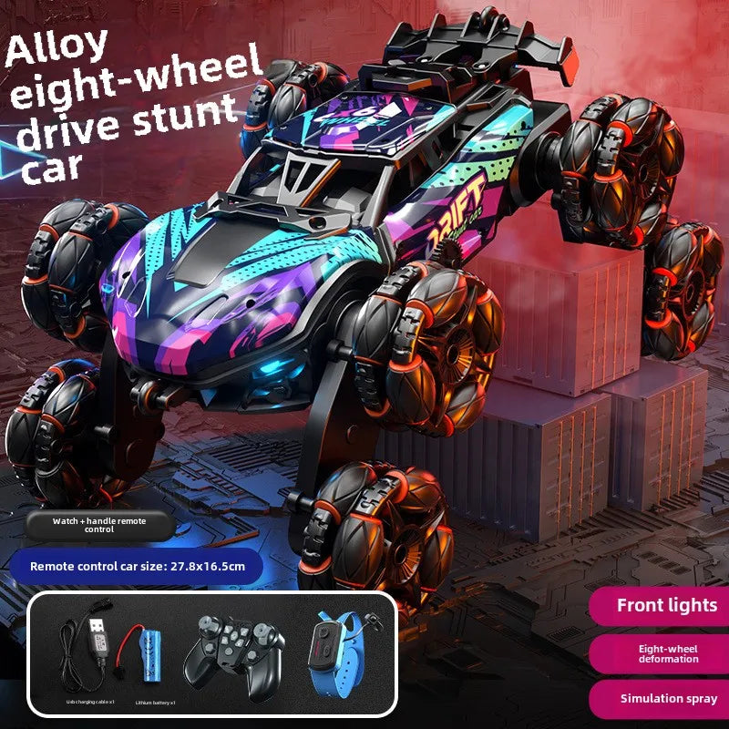 Spray Twisting Stunt RC Car - Six-Wheel Toy