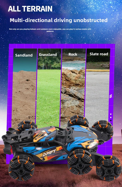 Spray Twisting Stunt RC Car - Six-Wheel Toy