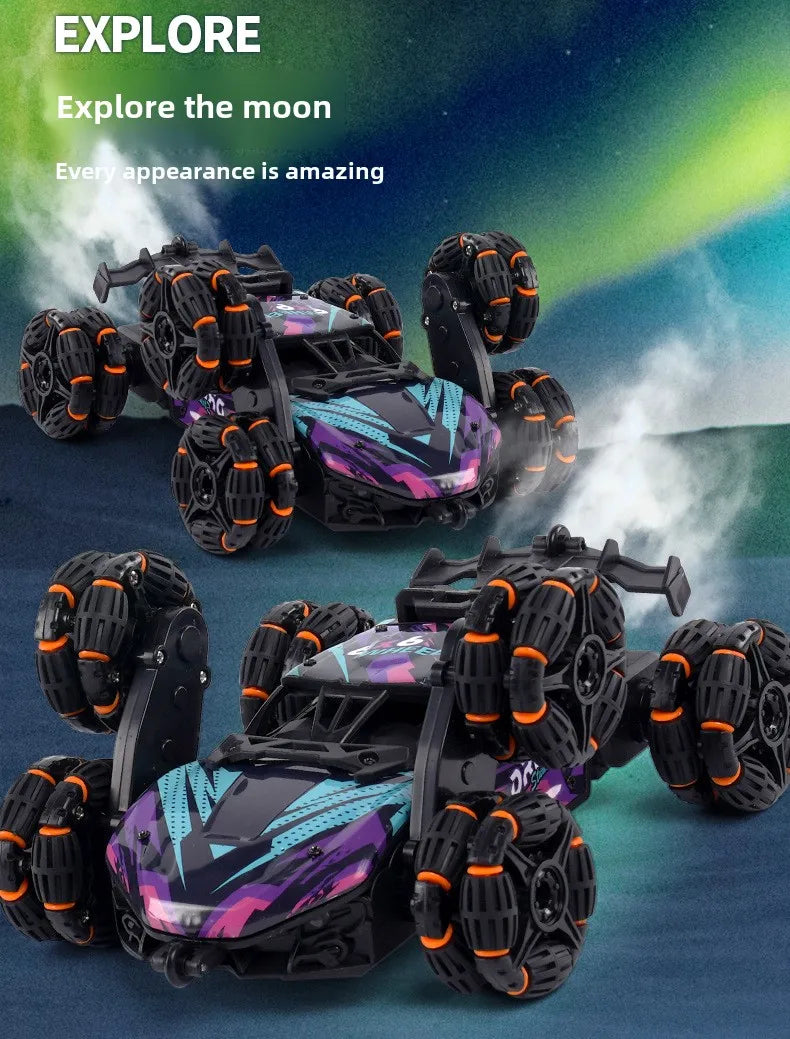 Spray Twisting Stunt RC Car - Six-Wheel Toy
