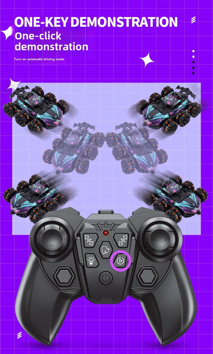 Spray Twisting Stunt RC Car - Six-Wheel Toy