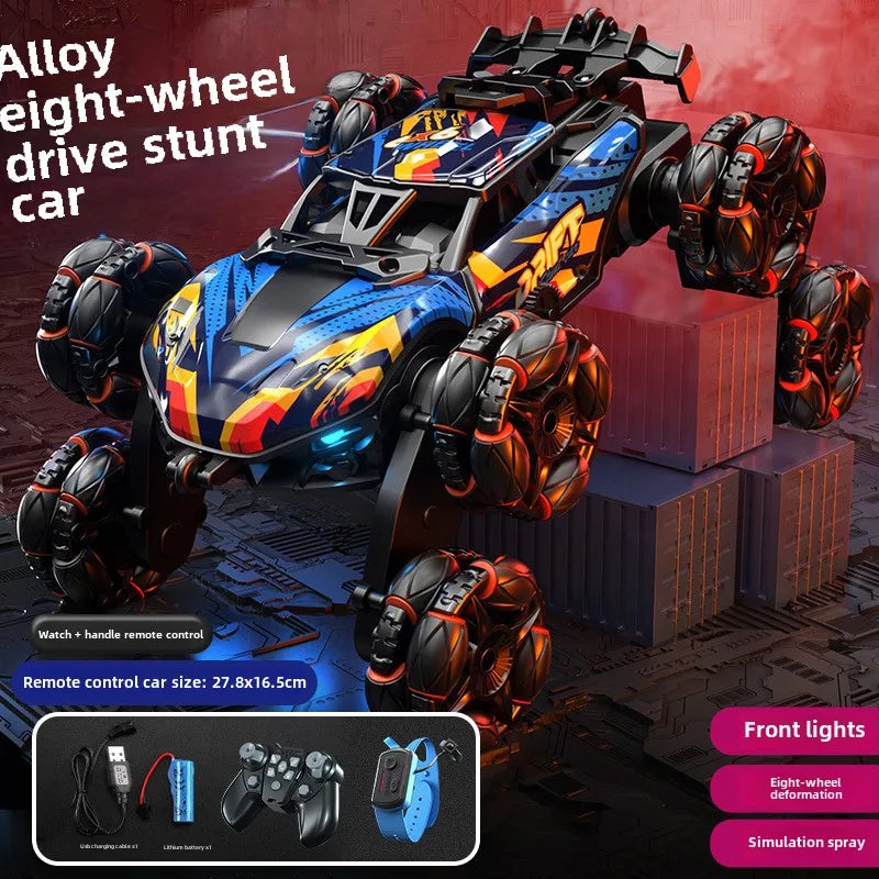 Spray Twisting Stunt RC Car - Six-Wheel Toy