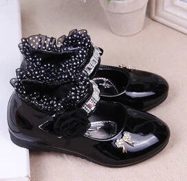 Spring Autumn Princess Lace PU Leather Shoes
