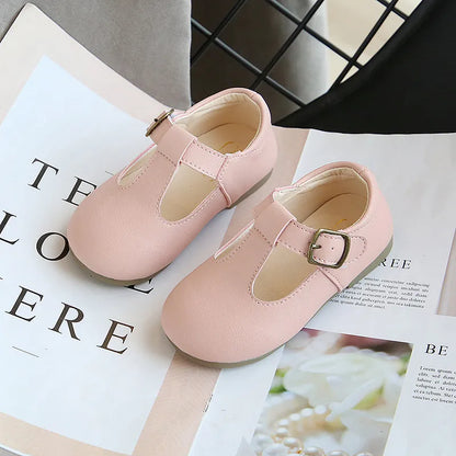 Spring Autumn T Strap Leather Shoes