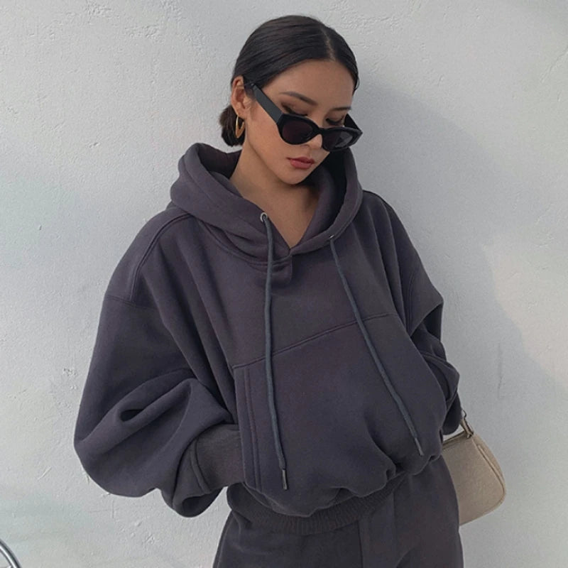 Winter/Spring Women's Fleece Tracksuit Set