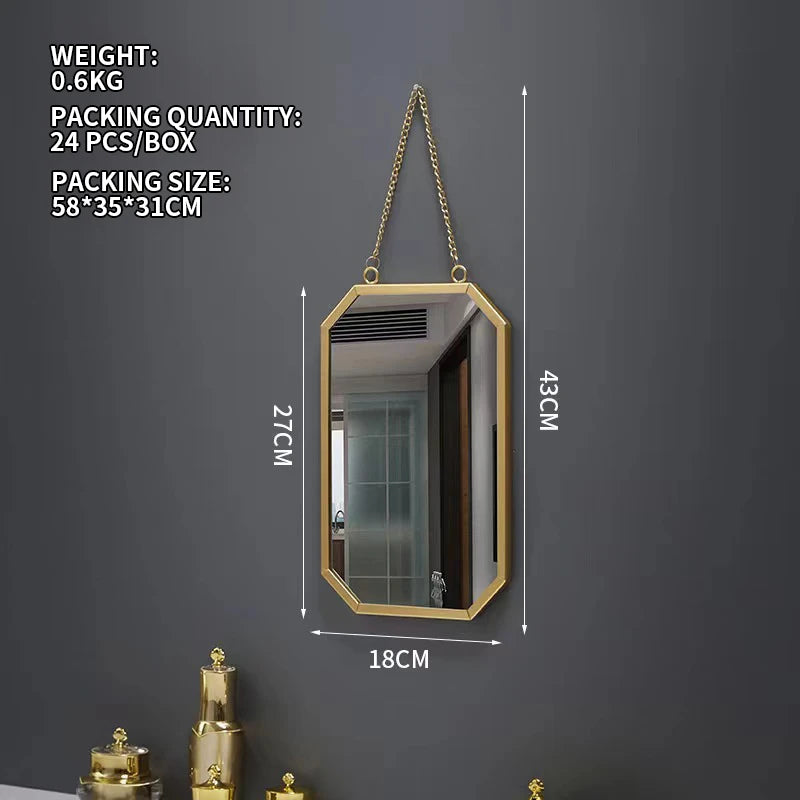 Square Washbasin Magnifying Wall Mounted Vanity Mirror