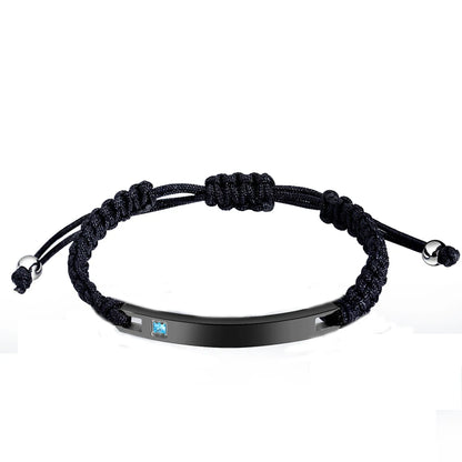 Unisex StainlessSteel Engraved Customized Couple Bracelets