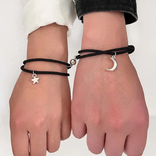 Magnetic Star Moon Couple Bracelets


