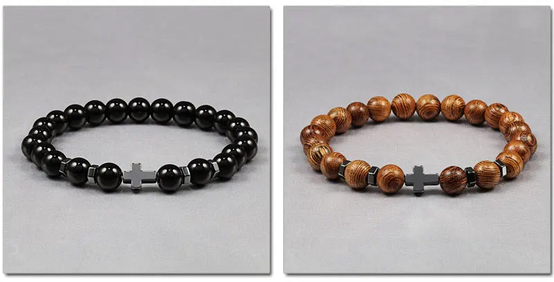 Steel Cross Bracelet

