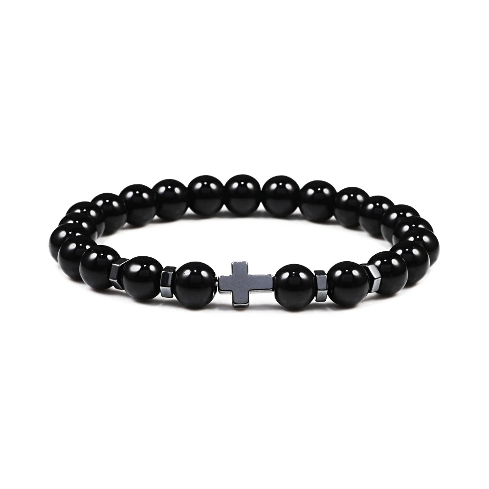 Steel Cross Bracelet

