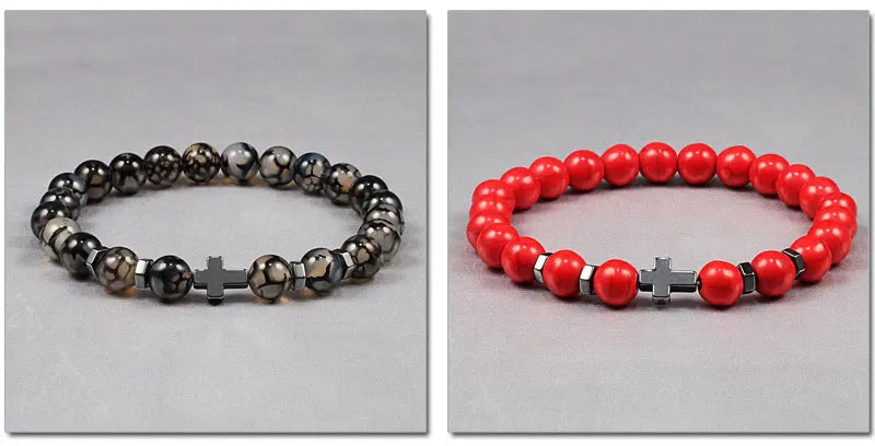 Steel Cross Bracelet

