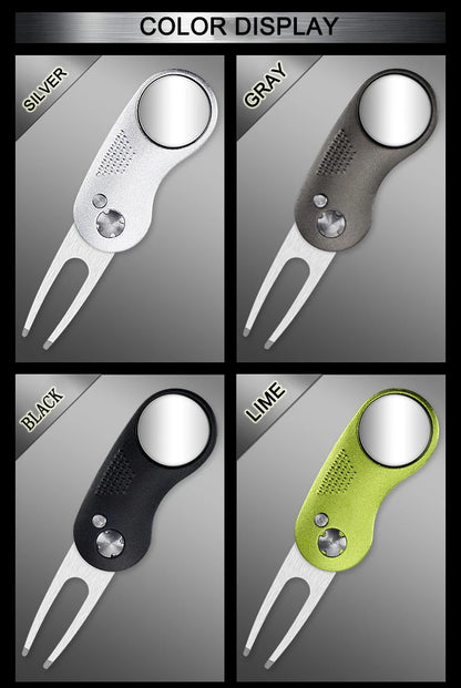 Steel Switchblade Golf Divot Repair Tool