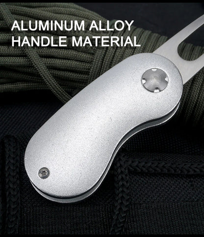 Steel Switchblade Golf Divot Repair Tool