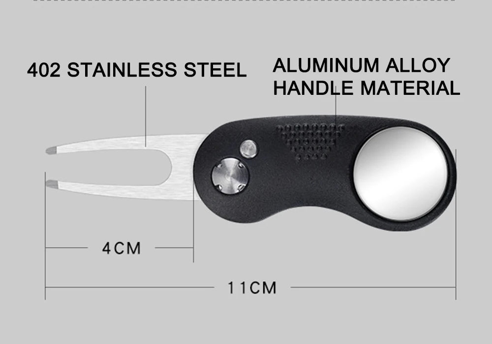 Steel Switchblade Golf Divot Repair Tool