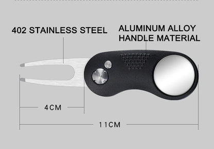 Steel Switchblade Golf Divot Repair Tool